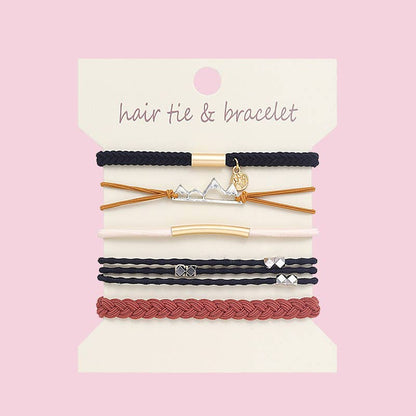 Boho 2-in-1 Hair Tie & Bracelet Set