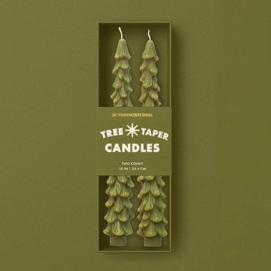 Tree Taper Candles | Green