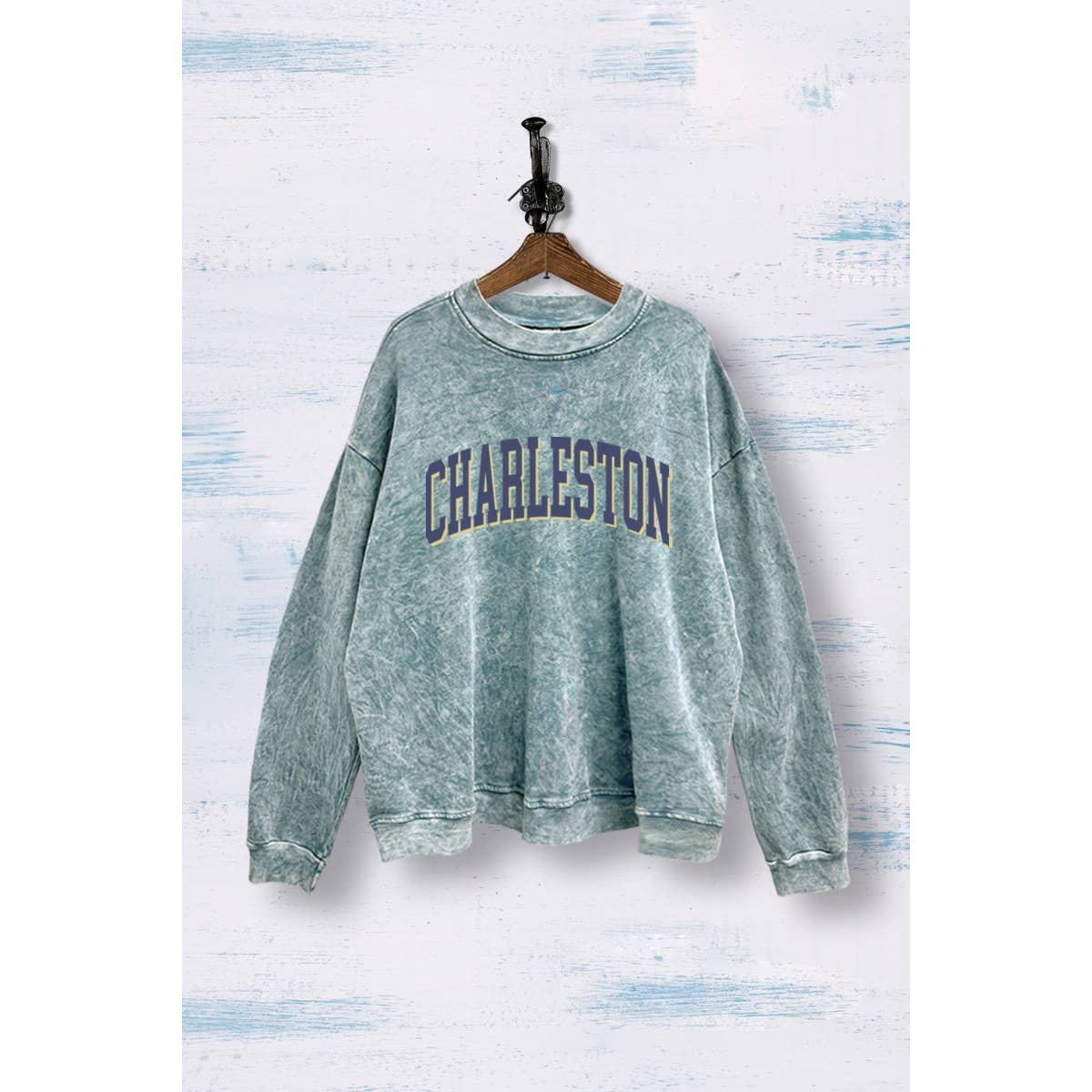 Charleston Collegiate Typography Mineral Wash Sweatshirt