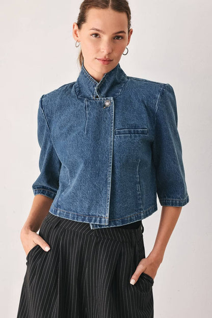 DENIM CROPPED JACKET