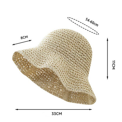 Trendy Wide Brim Woven Straw Sun Hat