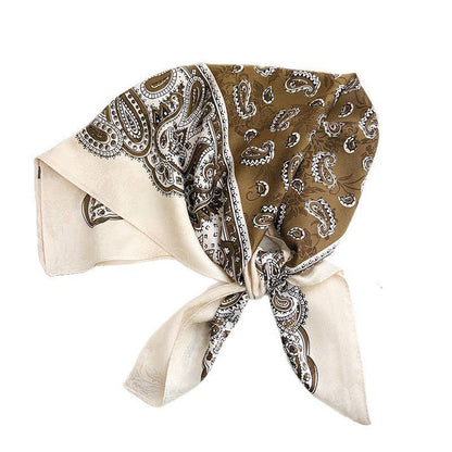 Vintage Paisley Print Lightweight Square Scarf