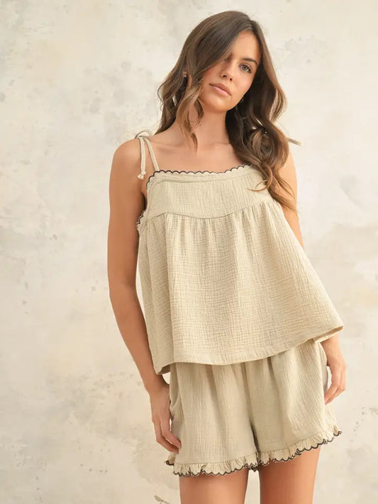 Scallop Edge A-Line Top