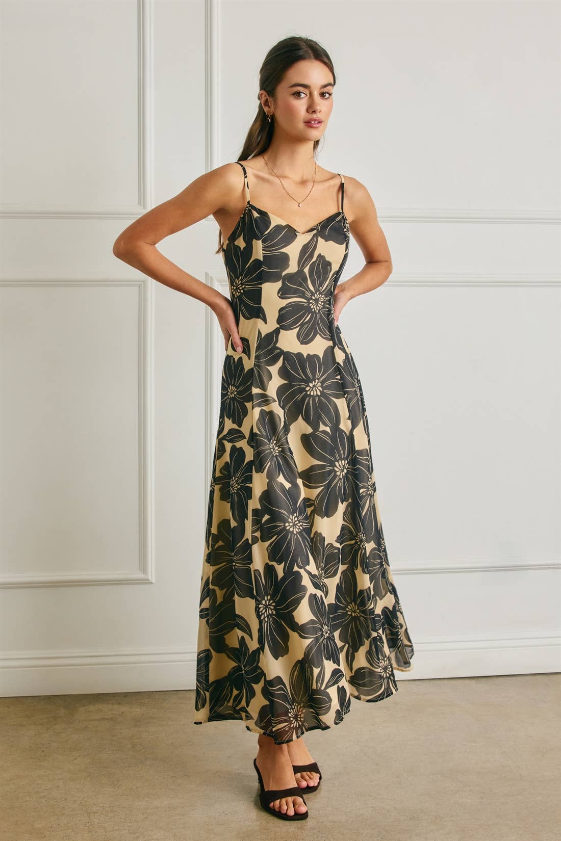 Floratique V Neck Maxi Dress