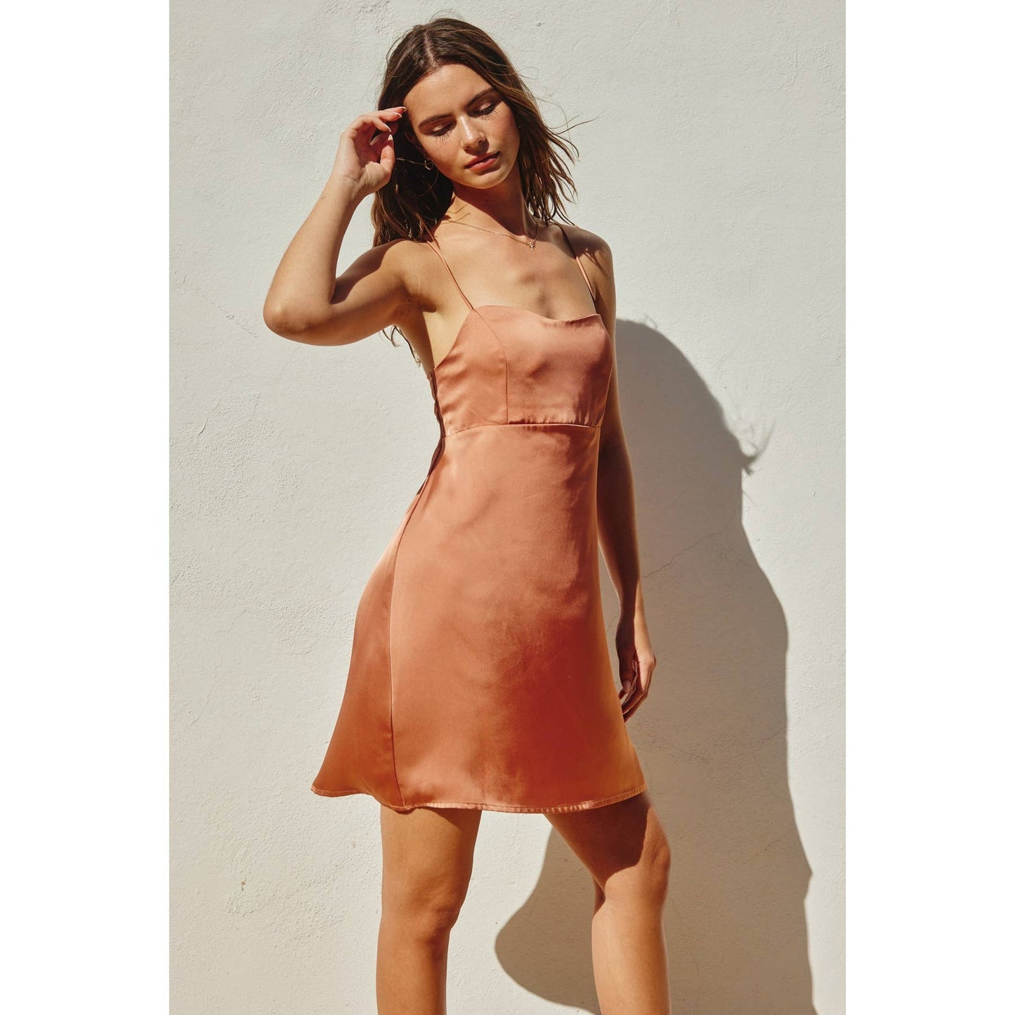 Babydoll Criss Cross Mini Dress
