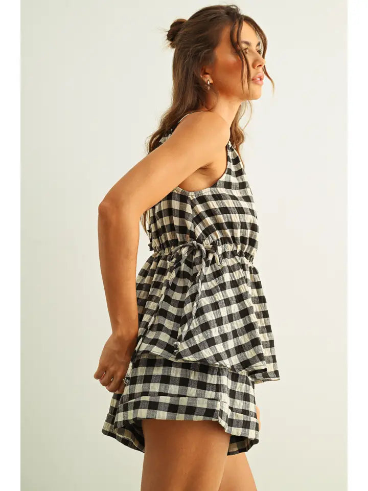 Gingham Ruffle Top
