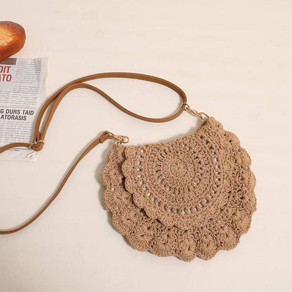 Flounce Woven Shoulder Bag