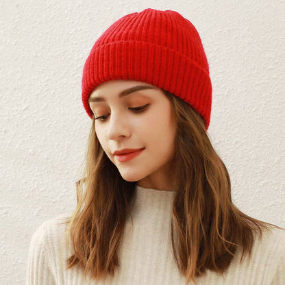 Casual Solid Color Knit Beanie Hat