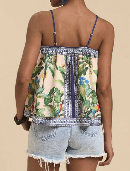 Tropical Print Cami Top