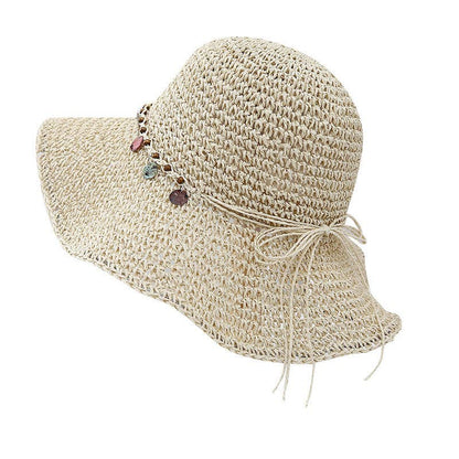 Beach Solid Color Foldable Sun Straw Hat MK2RTK6W6HAT175