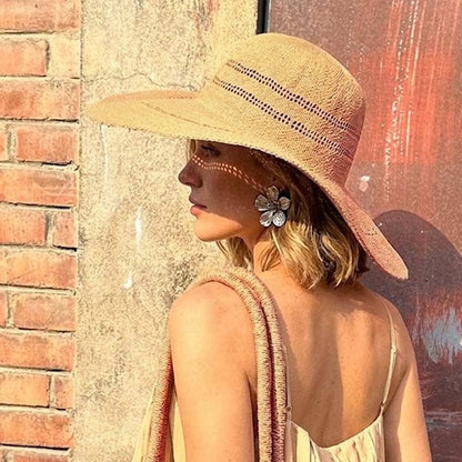 Wide Brim Foldable Sun Straw Hat