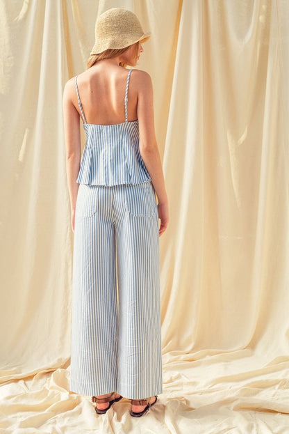 P6122ST   STRIPE STRETCH FABRIC POCKET FRONT PANTS