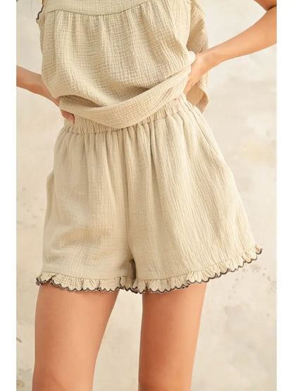 Scalloped Edge Shorts
