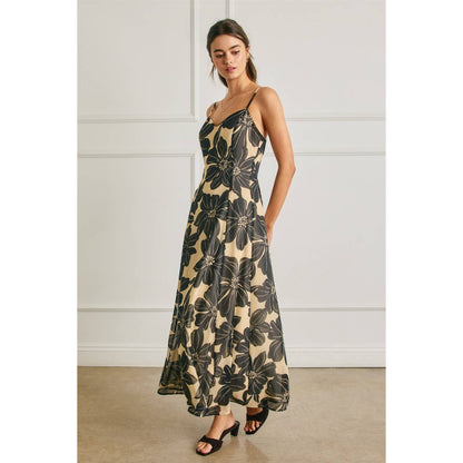 Floratique V Neck Maxi Dress