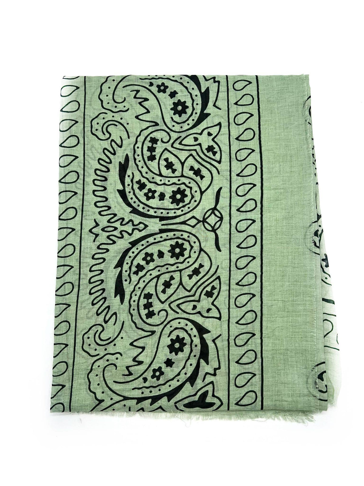 Large square scarf with bandana pattern