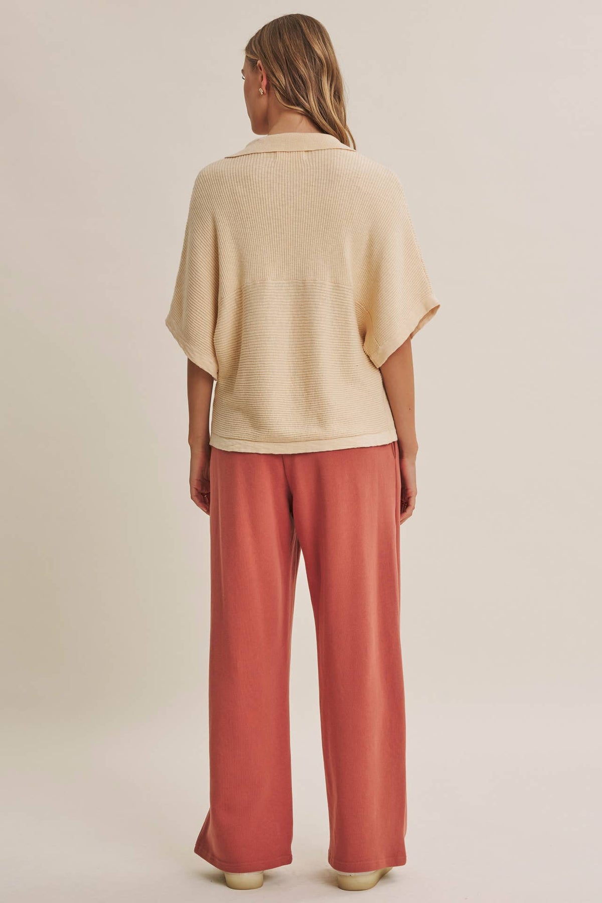 EASY LAYERING FAVORITE RELAXED SLUB RIB DOLMAN SWEATER