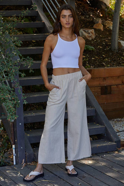 Seamless Sleeveless Halter Neck Top