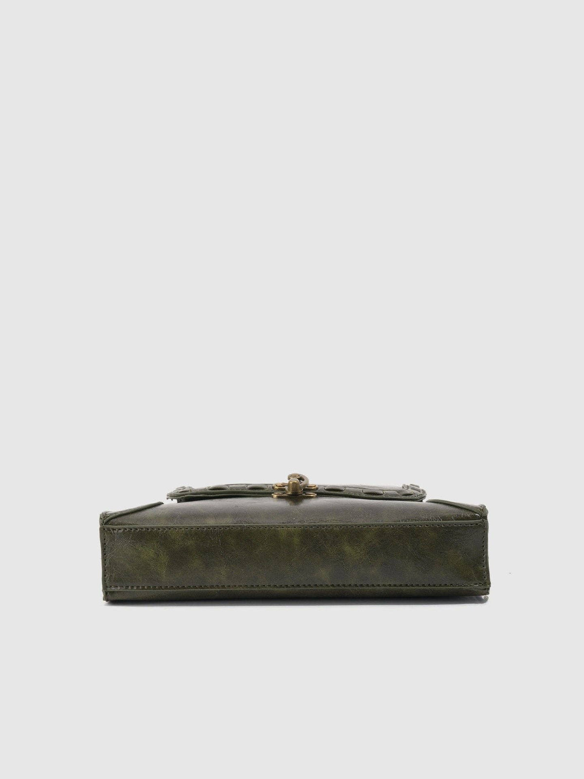 Retro Metal Buckle Leather Square Shoulder Bag