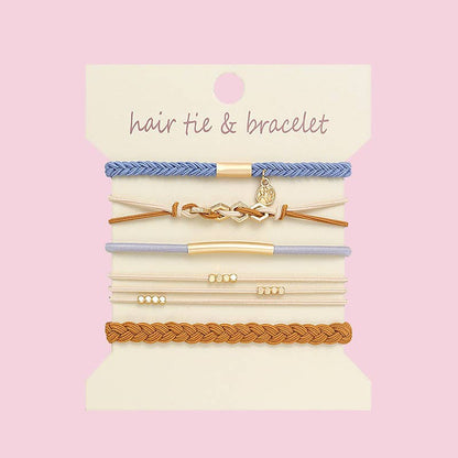 Boho 2-in-1 Hair Tie & Bracelet Set