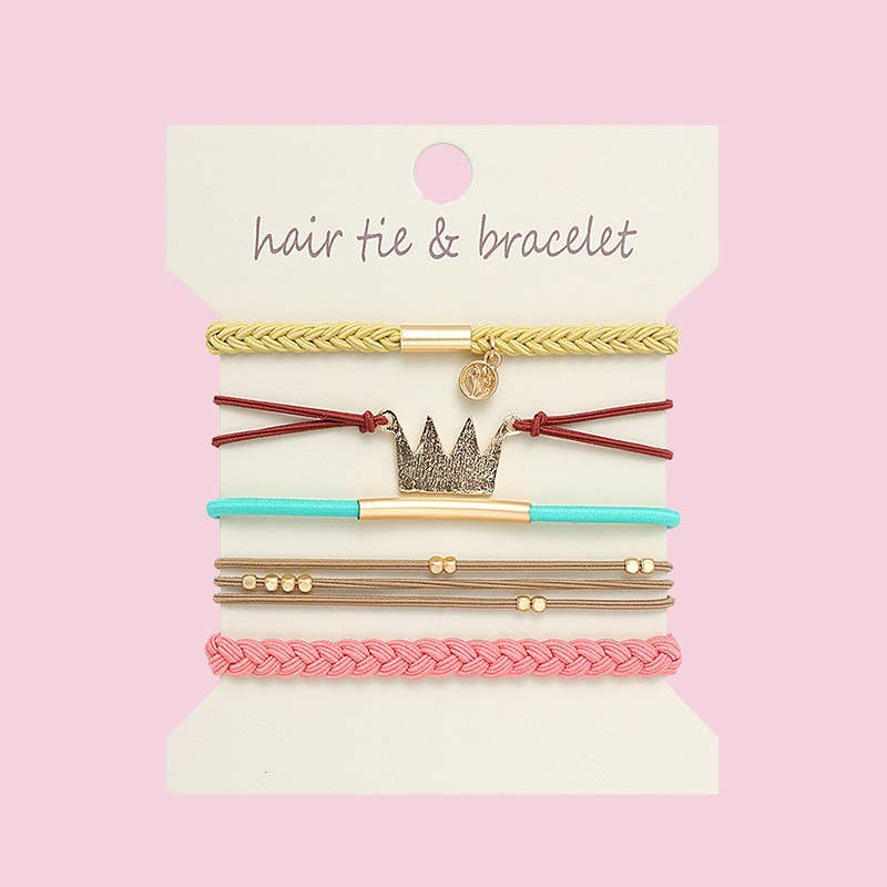 Boho 2-in-1 Hair Tie & Bracelet Set